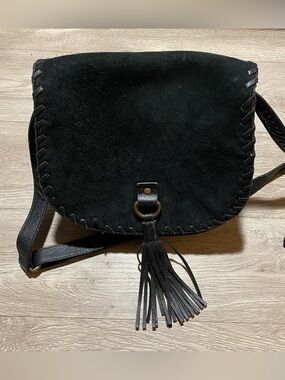 Noonday Collection Suede Arc Body Bag